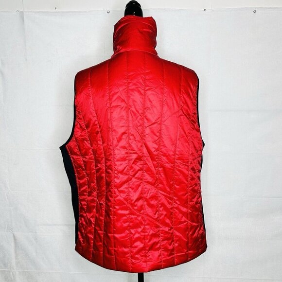 Chico’s Zenergy Whitley Puffer Vest Sz XL 16 Chicos 3 Lightweight Silky Red - Picture 7 of 9